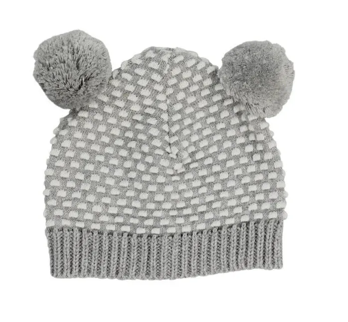 Arkie Waffle Knit Pom Pom Hat