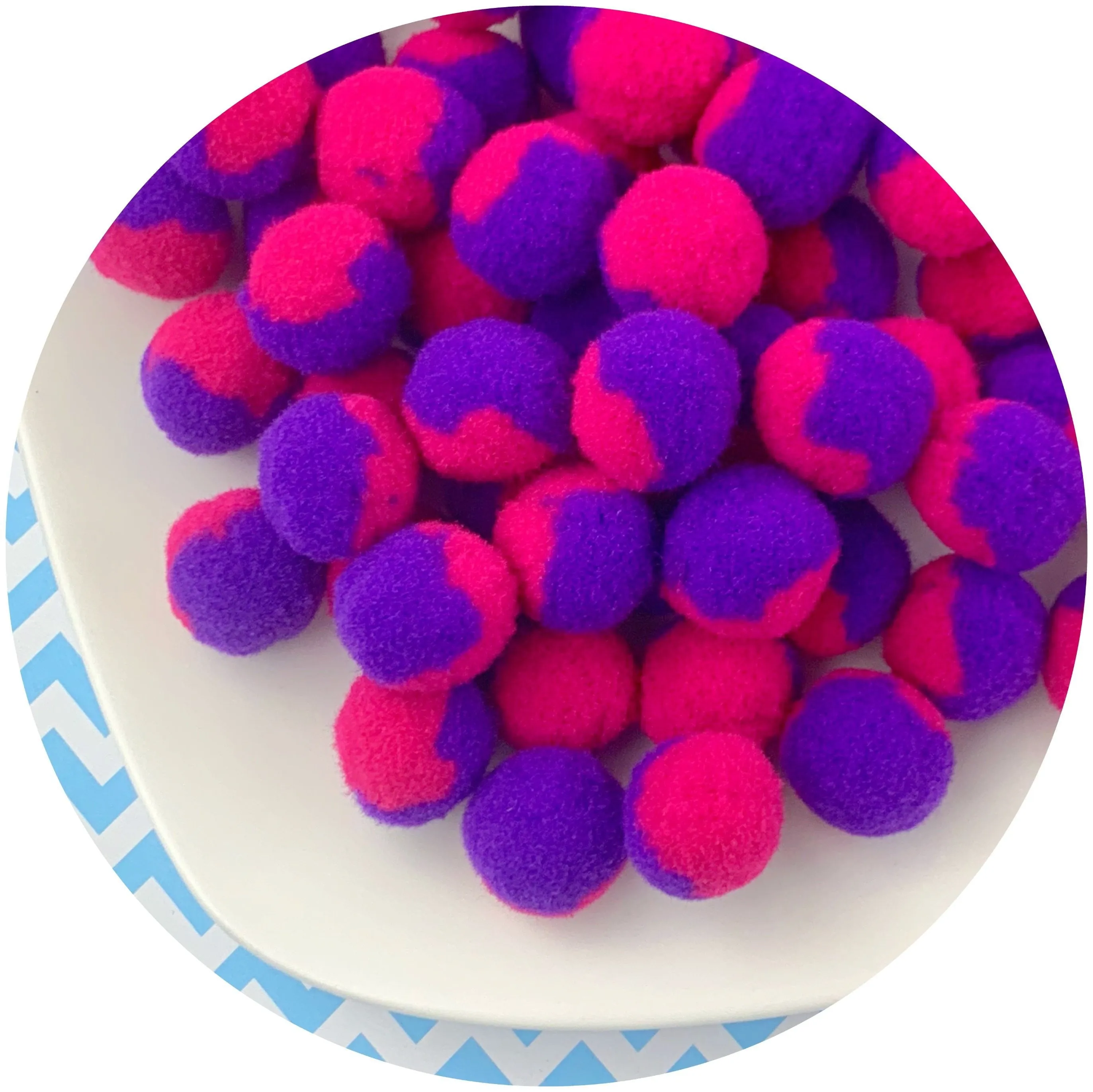 Duo Colored Pom Poms