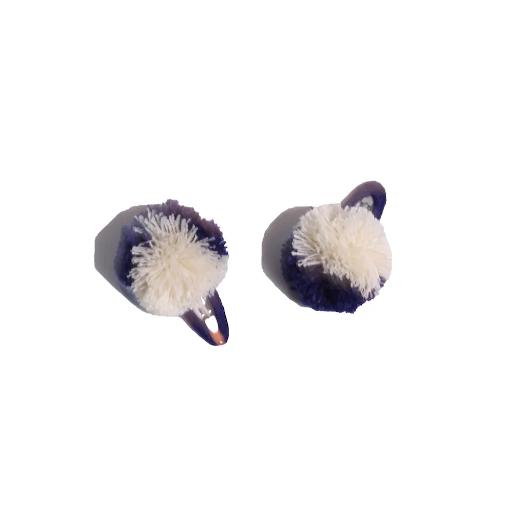 FRINGE POM POM HAIR CLIP (SET OF 2)