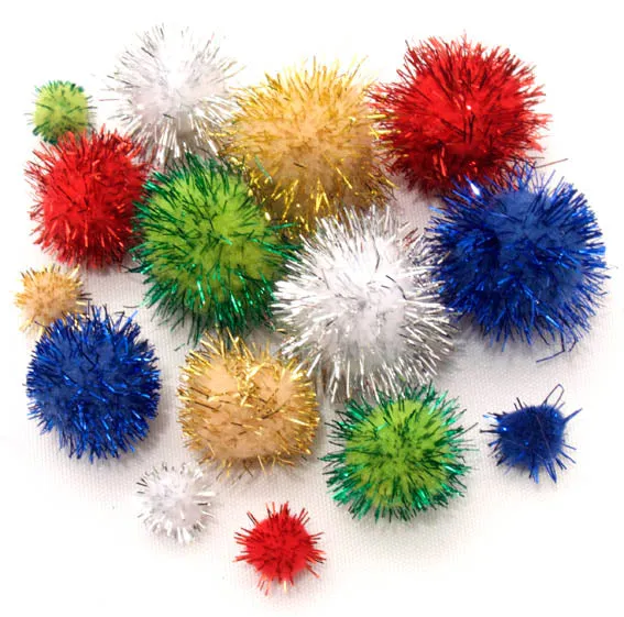 Glitter Pom Poms 07mm