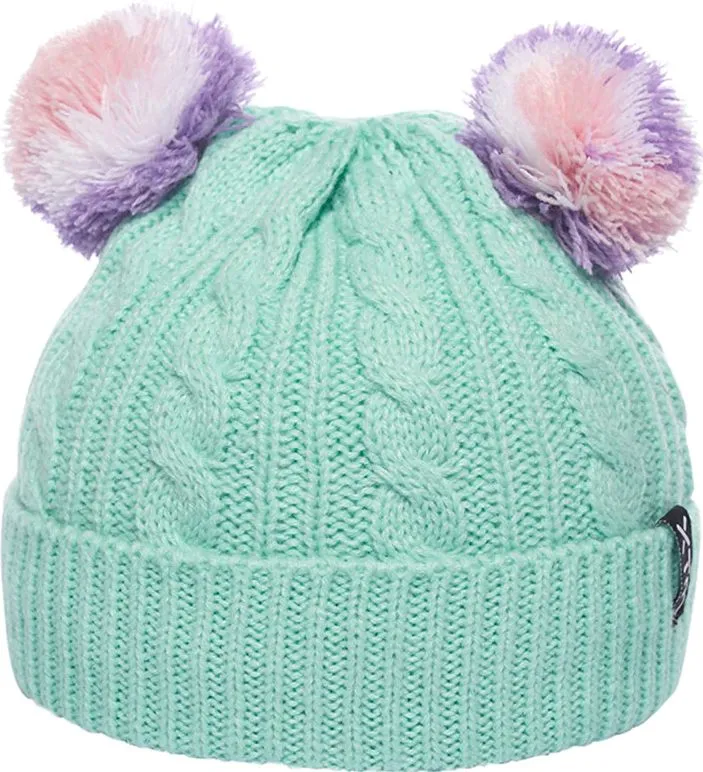 Hazel Kids' Knitted Double-Pompom Girls' Beanie