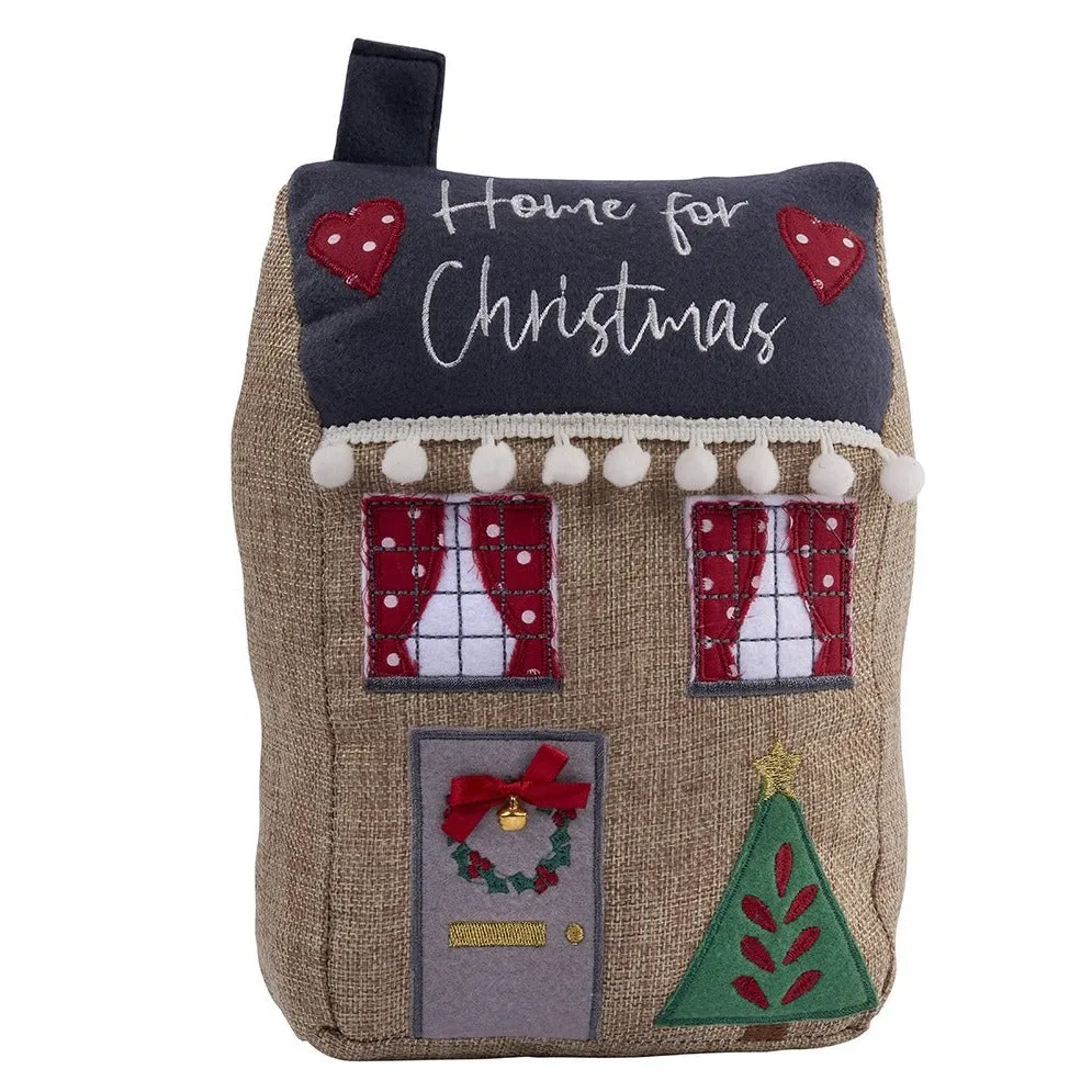 'Home For Christmas' Festive Door Stop