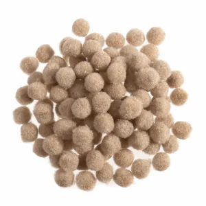 Trimits Beige Pom Poms - 7mm (Pack of 100)